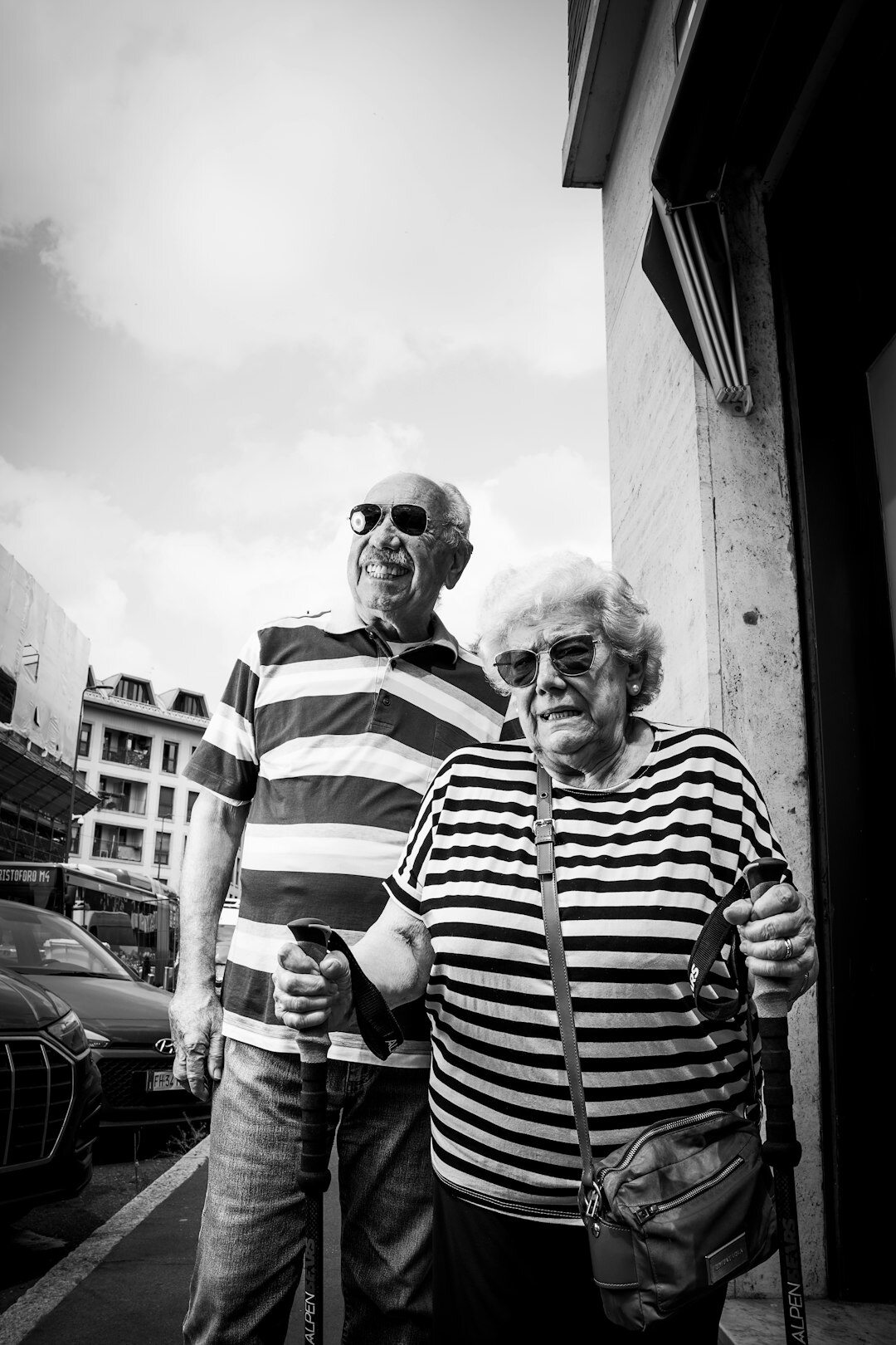 Croatian senior couple smiling together outdoors